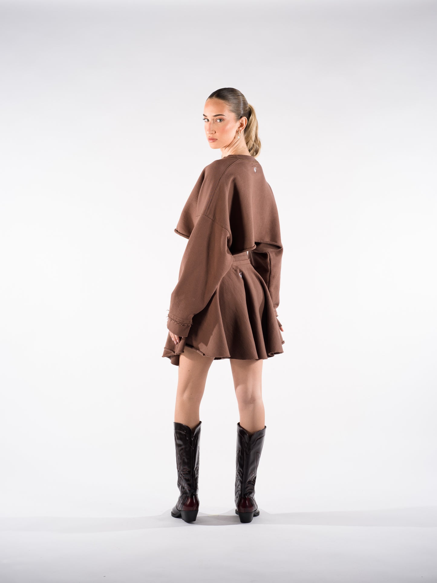 Ultra Crop Sweatshirt Brown