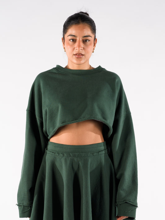 Ultra Crop Sweatshirt Green