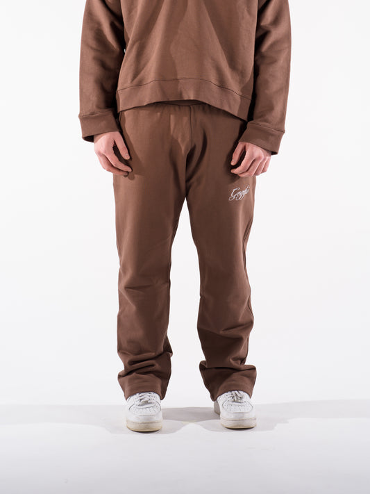 Straight Leg Sweatpants Brown