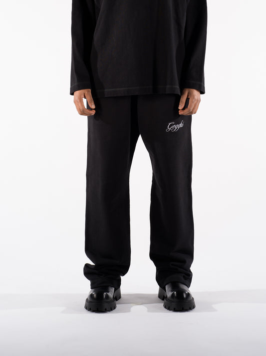 Straight Leg Sweatpants Black